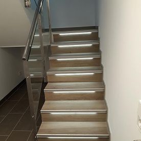 Treppenbau mit Lichtfunktion